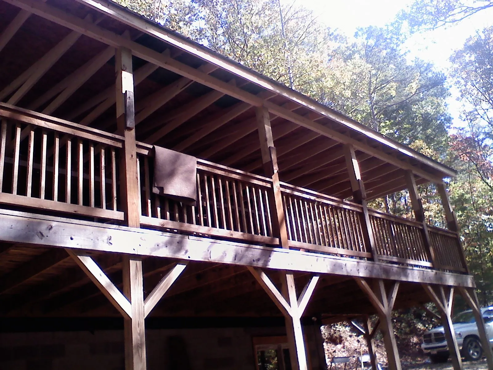 Timber framing under a new elevated porch and deck — Roof Leak Repair in Great Cacapon by Roofing Brothers
